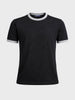 Men's Black Slim Fit Solid Casual T-Shirt