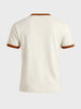 Men's Cream Slim Fit Solid Casual T-Shirt