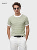 Men's Green Slim Fit Solid Casual T-Shirt