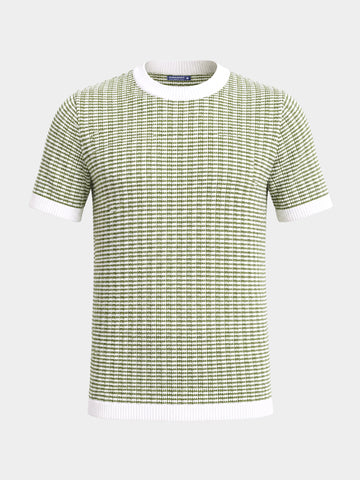 Men's Green Slim Fit Solid Casual T-Shirt