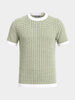 Men's Green Slim Fit Solid Casual T-Shirt