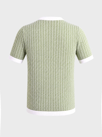 Men's Green Slim Fit Solid Casual T-Shirt