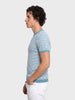 Men's Blue Slim Fit Solid Casual T-Shirt
