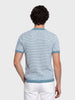 Men's Blue Slim Fit Solid Casual T-Shirt