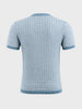 Men's Blue Slim Fit Solid Casual T-Shirt