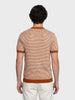 Men's Orange Slim Fit Solid Casual T-Shirt