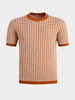 Men's Orange Slim Fit Solid Casual T-Shirt