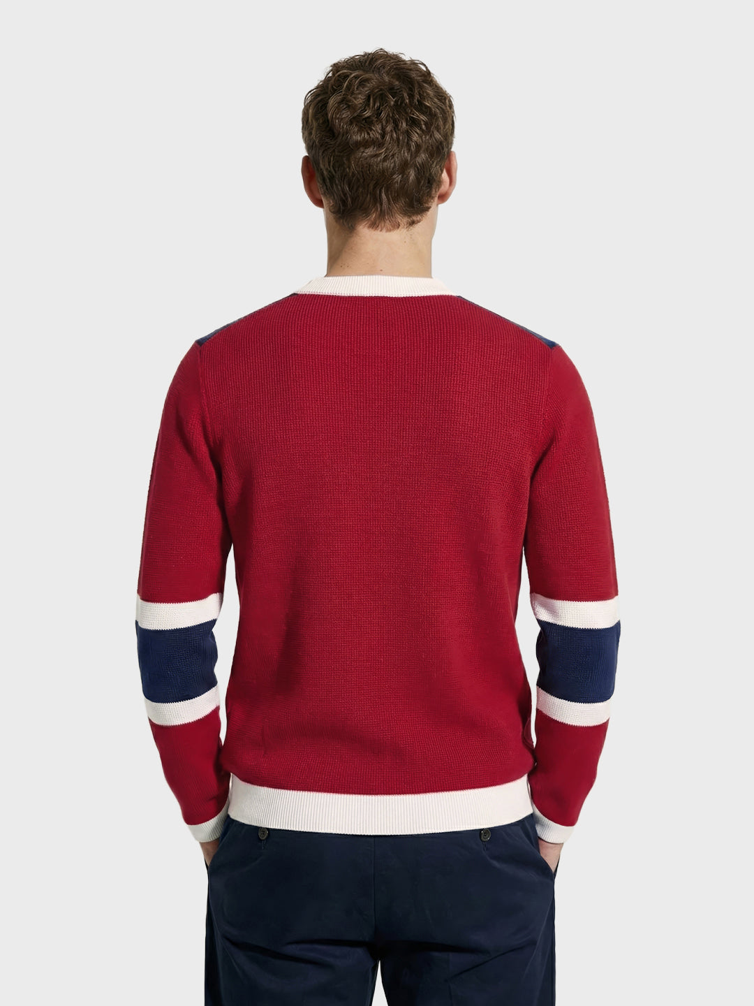 Men's Red Slim Fit Graphic Printed Casual T-Shirt