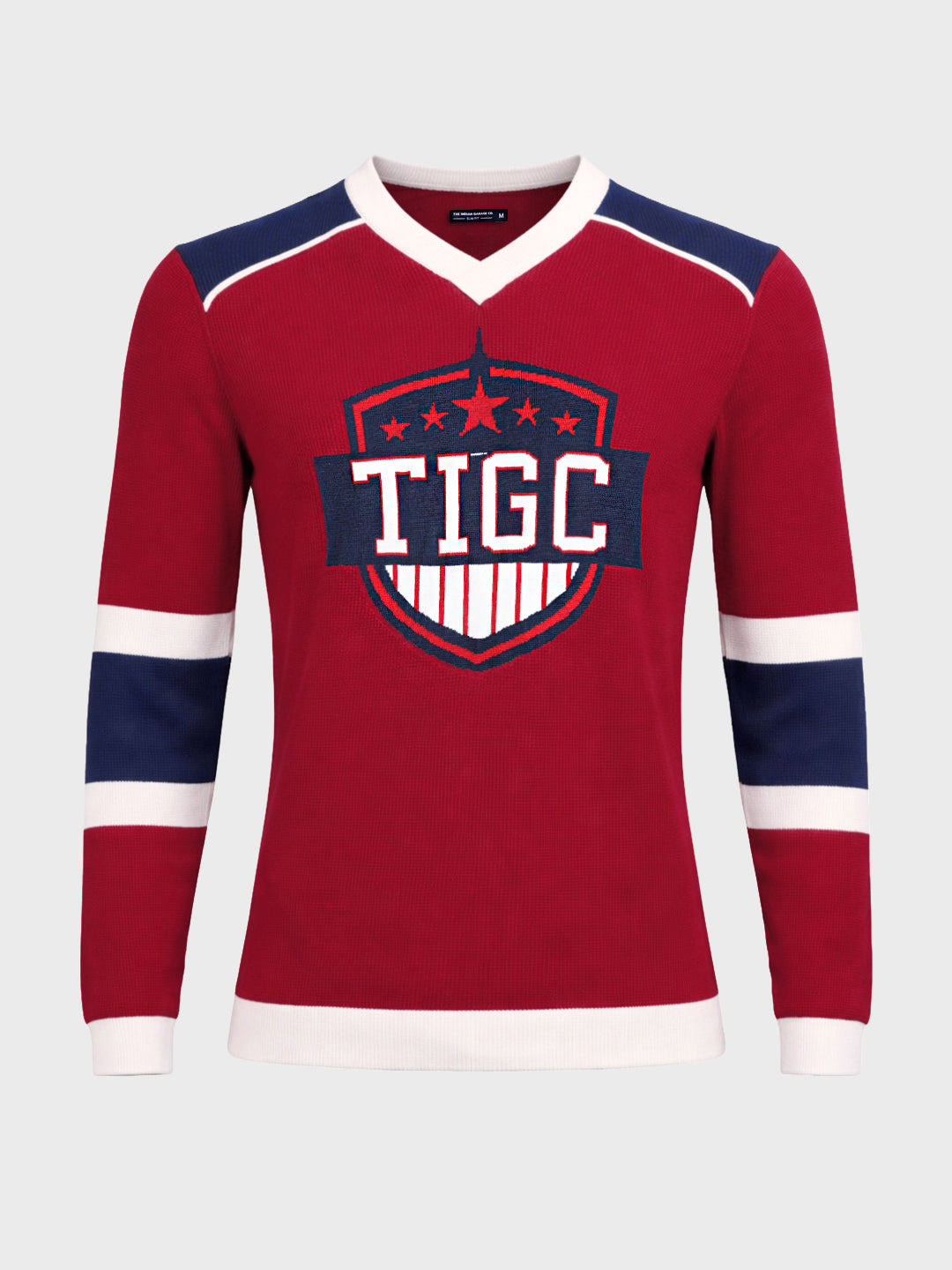 Men's Red Slim Fit Graphic Printed Casual T-Shirt