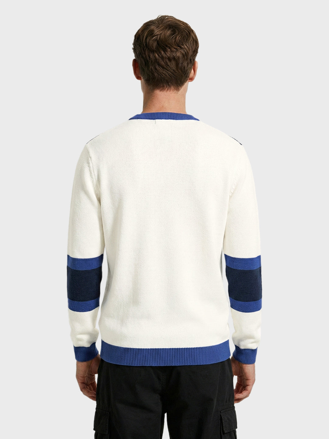 Men's Blue Slim Fit Graphic Printed Casual T-Shirt