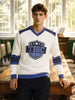 Men's Blue Slim Fit Graphic Printed Casual T-Shirt