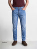 Men's Blue Slim Fit Solid Casual Jeans