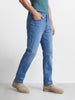 Men's Blue Straight Fit Solid Casual Jeans