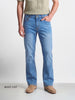 Men's Blue Bootcut Fit Solid Casual Jeans
