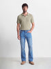 Men's Blue Bootcut Fit Solid Casual Jeans