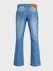 Men's Blue Bootcut Fit Solid Casual Jeans