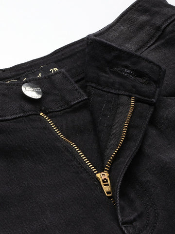Men's Black Straight Fit Casual Jeans