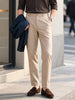 Men's Beige Slim Fit Solid Casual Chinos