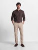 Men's Beige Slim Fit Solid Casual Chinos