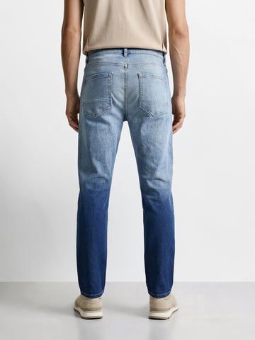 Men's Grey Relaxed Fit Solid Casual Jeans