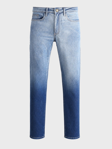 Men's Grey Relaxed Fit Solid Casual Jeans