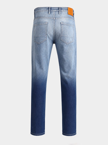 Men's Grey Relaxed Fit Solid Casual Jeans