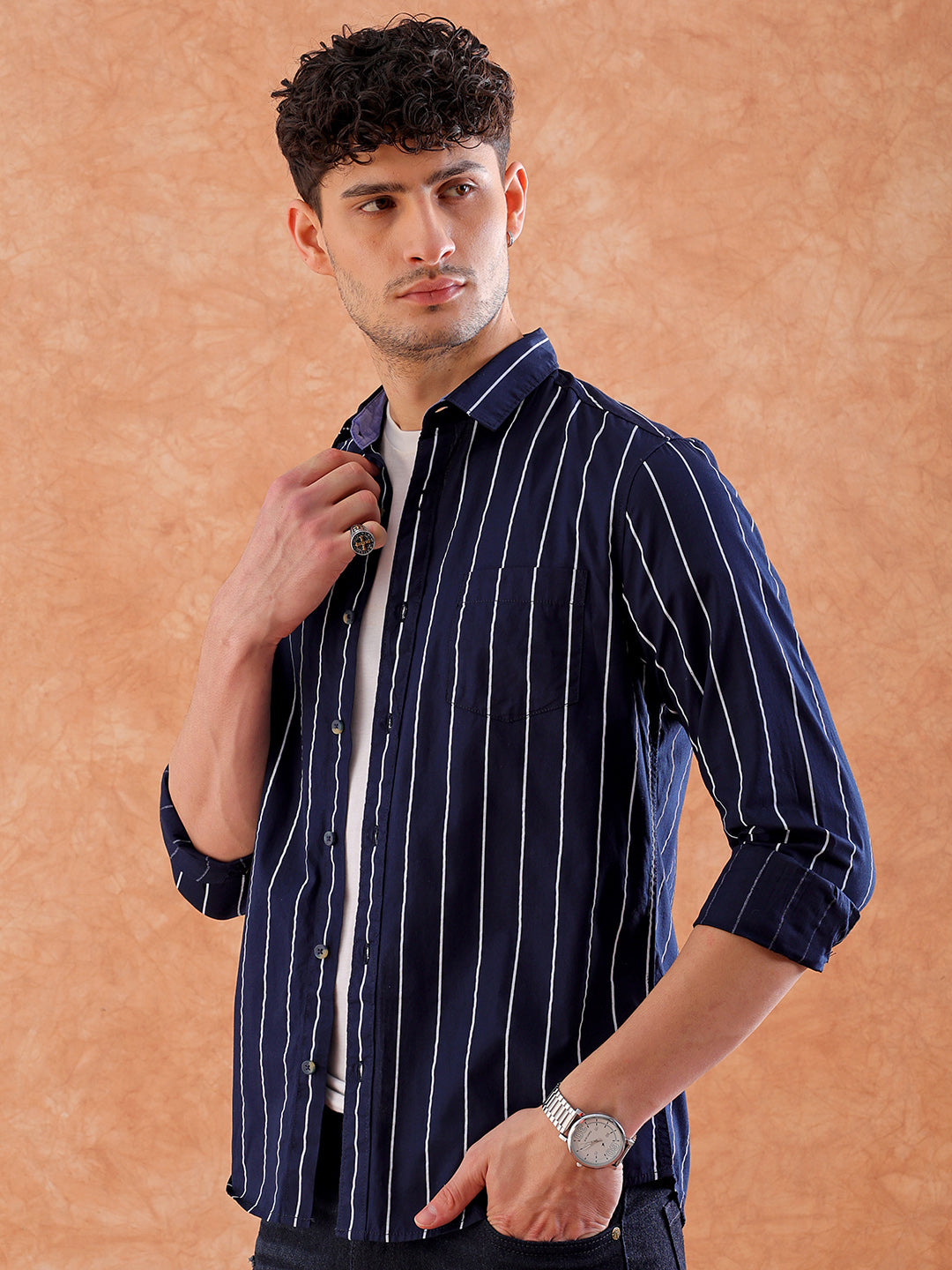 Men's Casual Striped Shirt