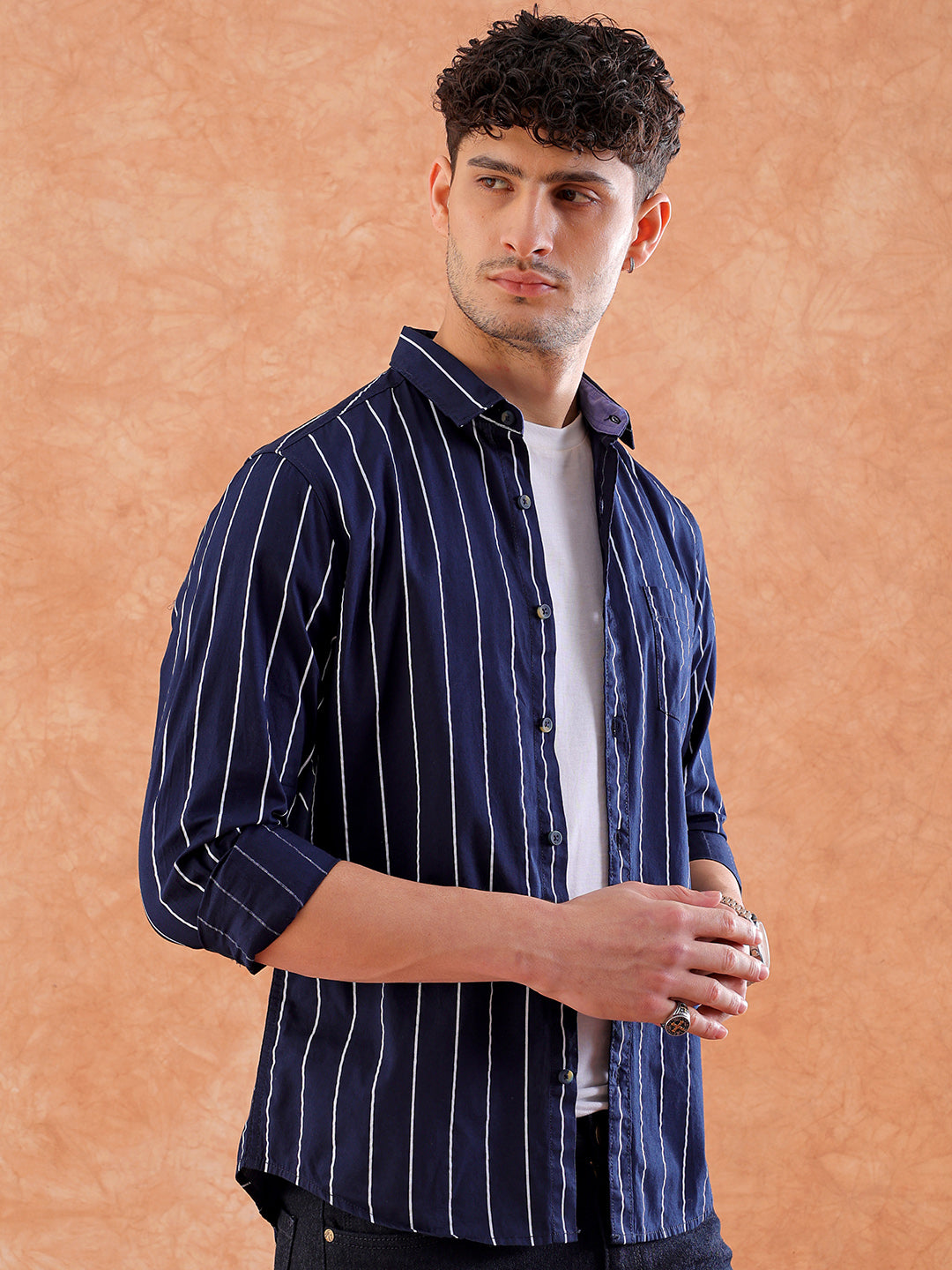 Men's Casual Striped Shirt