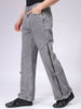 Men's Grey Bootcut Loose Fit Solid Mid-Rise Jeans