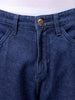 Men's Blue Bootcut Loose Fit Solid Mid-Rise Jeans