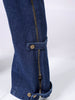 Men's Blue Bootcut Loose Fit Solid Mid-Rise Jeans