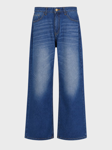 Men's Blue  Bootcut Fit Solid Casual Jeans