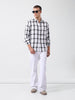 Men's White Bootcut Fit Retro Jeans