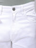 Men's White Vintage Straight Fit Solid Mid-Rise Jeans