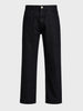 Men's Black Vintage Straight Fit Solid Casual Jeans