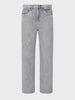 Men's Light Grey Regular Fit Solid Casual Jeans