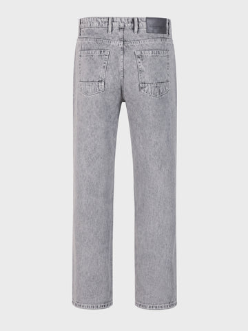 Men's Light Grey Regular Fit Solid Casual Jeans