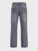 Men's Grey Straight Fit Solid Casual Jeans