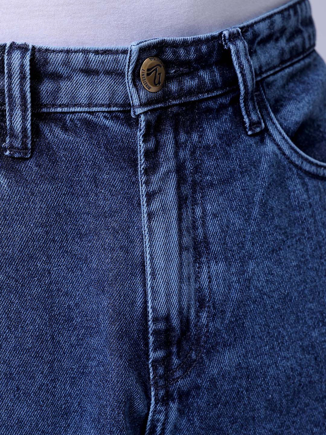 Men's Blue Relaxed Fit Casual Jeans