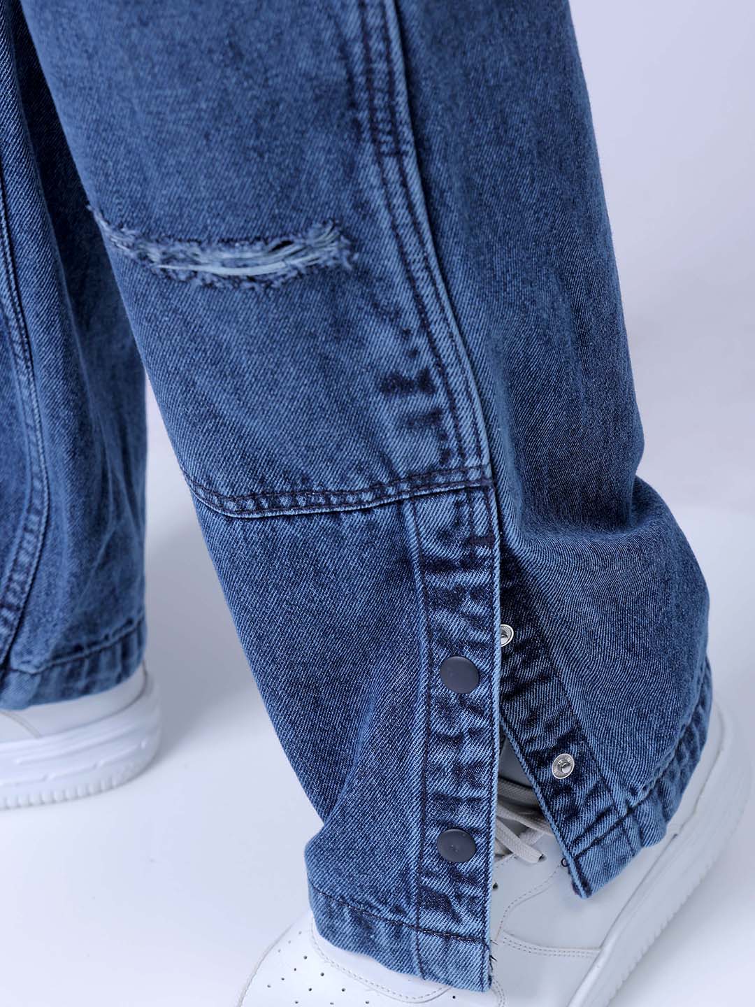 Men's Blue Relaxed Fit Casual Jeans