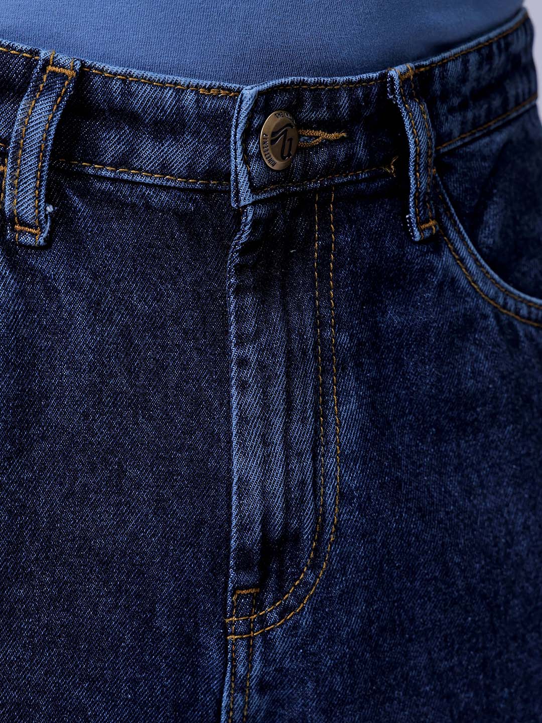 Men's Blue Relaxed Straight Fit Jeans