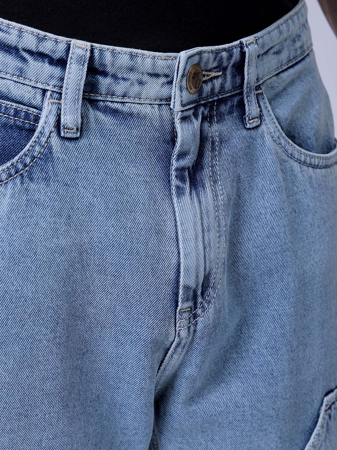 Men's Blue Relaxed Fit Casual Jeans