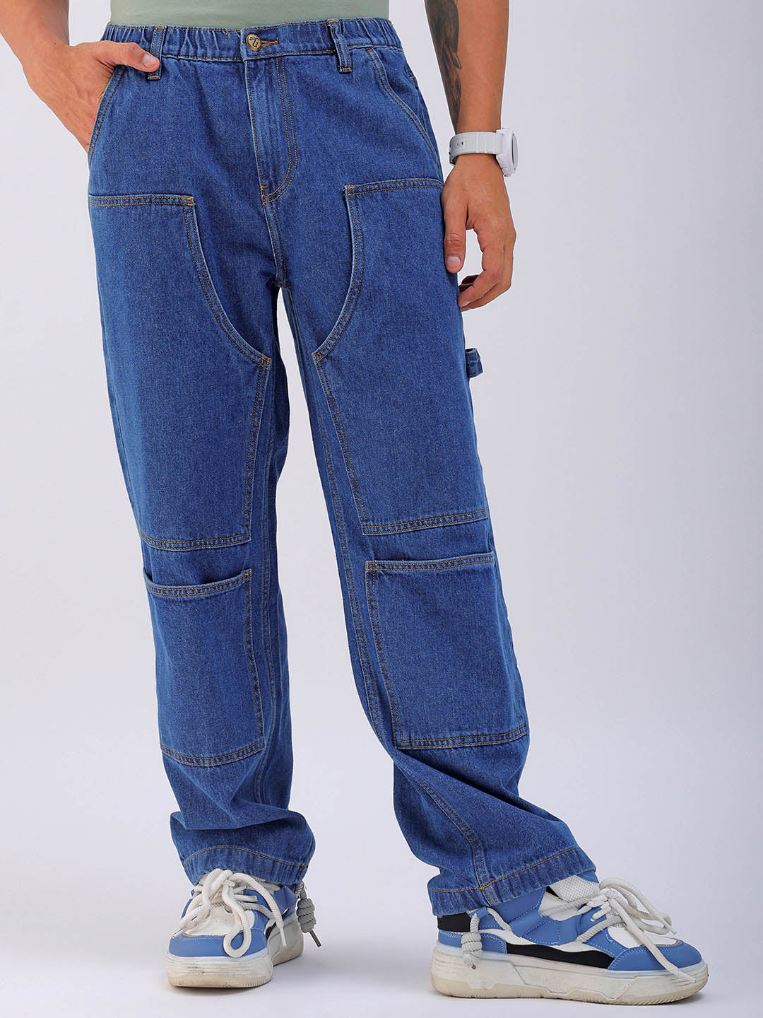 Shop Men's Solid G365 Relaxed Fit Jeans Online.