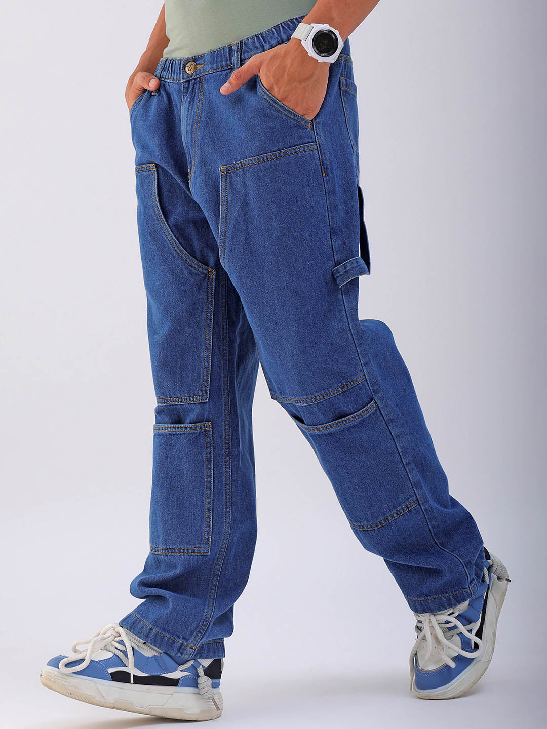 Shop Men's Solid G365 Relaxed Fit Jeans Online.