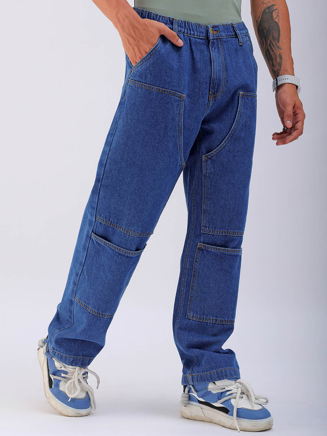 Shop Men's Solid G365 Relaxed Fit Jeans Online.