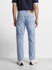 Men's Blue Regular Tapered Fit Solid Utility Jeans