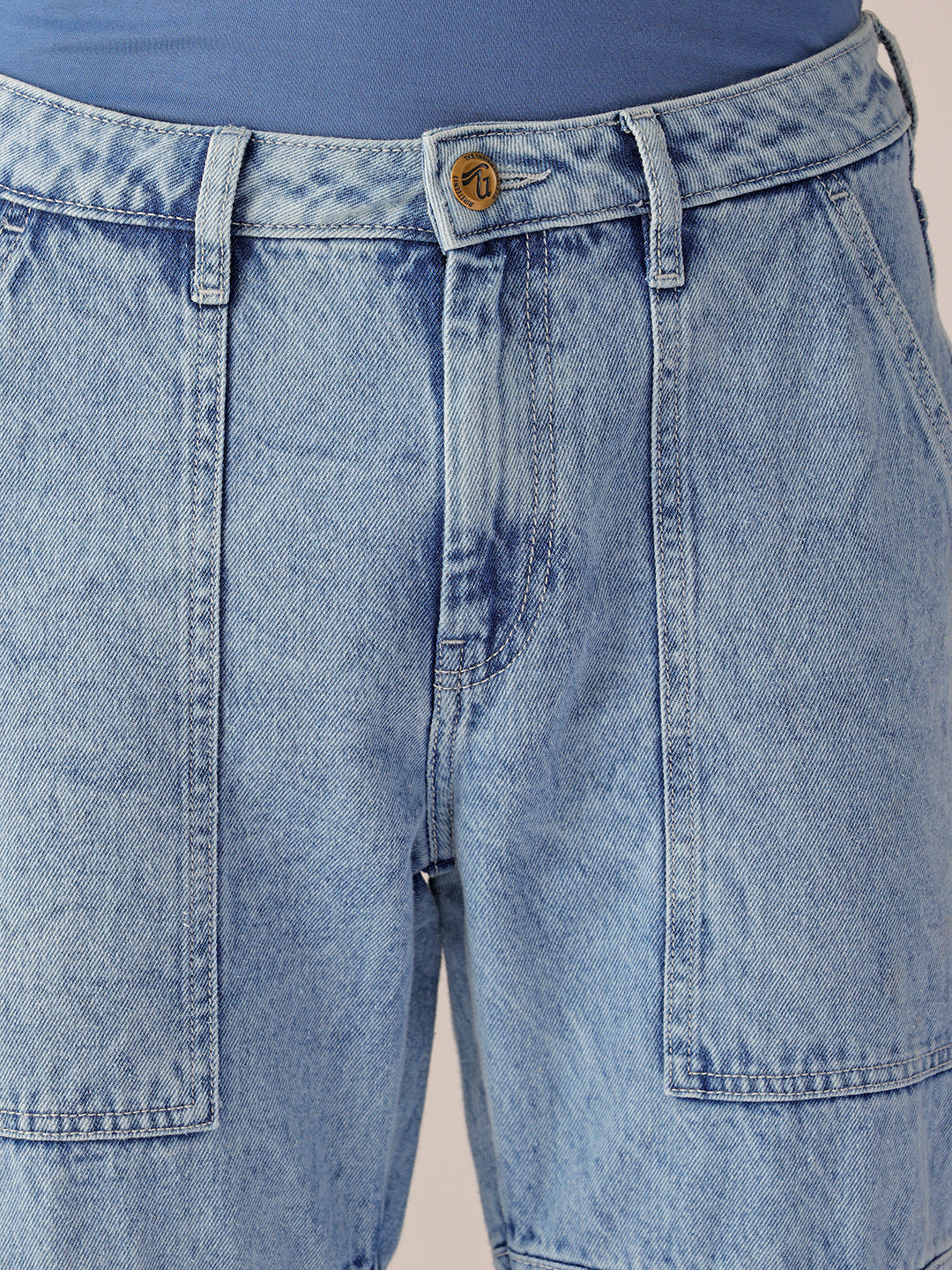 Shop Men's Solid Dad Fit Jeans Online.