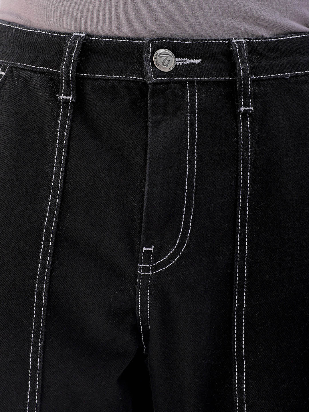 Shop Men's Solid Dad Fit Jeans Online.