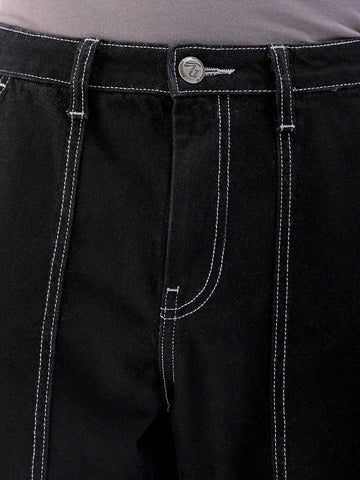Shop Men's Solid Dad Fit Jeans Online.