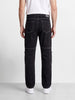 Men's Black Relaxed Fit Solid Casual Jeans